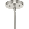 Haas Collection Six-Light Brushed Nickel Mid-Century Modern Chandelier (P400308-009)
