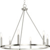 Gilliam Collection Six-Light Brushed Nickel New Traditional Chandelier (P400313-009)