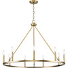 Gilliam Collection Nine-Light Vintage Brass New Traditional Chandelier (P400314-163)
