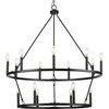 Gilliam Collection Nine-Light Matte Black New Traditional Chandelier (P400315-31M)