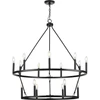 Gilliam Collection Nine-Light Matte Black New Traditional Chandelier (P400315-31M)