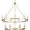 Gilliam Collection Nine-Light Vintage Brass New Traditional Chandelier (P400315-163)