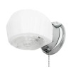 One-Light Vintage Bathroom Fixture with Outlet in Polished Chrome (P3082-15SW)