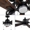 Freestone Collection 52 in. Five-Blade Antique Bronze Transitional Ceiling Fan with LED lamped Light Kit (P250095-020-WB)
