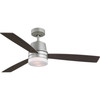 Trevina IV Collection 52 in. Three-Blade Painted Nickel Transitional Ceiling Fan with LED Light Kit (P250093-152-WB)