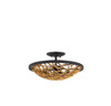 Ventura 3-Light Ceiling Light in Matte Black and Gold (6-9353-3-46)