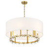 Dahlia 6-Light Pendant in Warm Brass (7-4368-6-322)