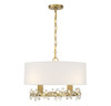 Savoy House Dahlia 4-Light Pendant in Warm Brass (7-4366-4-322)