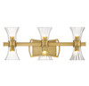 Bennington 6-Light LED Bathroom Vanity Light in Warm Brass (8-9702-6-322)