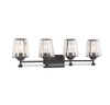 Garnet 4-Light Bathroom Vanity Light in Matte Black (8-6001-4-BK)