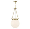 Manor 3-Light Pendant in Warm Brass (7-3901-3-322)