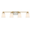 Darby 4-Light Bathroom Vanity Light in Warm Brass (8-6901-4-322)