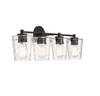 Ballas 4-Light Bathroom Vanity Light in Matte Black (8-5606-4-BK)