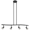 Cobra Black 4 Light Adjustable LED Pendant or Semi-Flush (52206LEDDLP-BL)