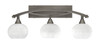 Bow 3 Light Bath Bar Shown In Brushed Nickel Finish With 7" White Muslin Glass (173-BN-212)