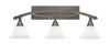 Bow 3 Light Bath Bar Shown In Brushed Nickel Finish With 7" White Muslin Glass (173-BN-311)