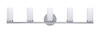 Trinity 5 Light Bath Bar Shown In Chrome Finish With 2.5" White Muslin Glass (2815-CH-801B)