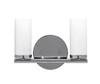 Trinity 2 Light Bath Bar Shown In Chrome Finish With 2.5" White Muslin Glass (2812-CH-801B)