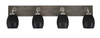 Oxbridge 4 Light Bath Bar In Graphite & Painted Distressed Wood-look Metal Finish With 5" Black Matrix Glass (1774-GPDW-4029)