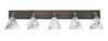 Oxbridge 5 Light Bath Bar In Graphite & Painted Distressed Wood-look Metal Finish With 6.25" Onyx Swirl Glass (1775-GPDW-4769)