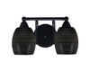 Paramount 2 Light Bath Bar In Matte Black Finish With 5" Black Matrix Glass (3422-MB-4029)