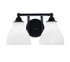 Paramount 2 Light Bath Bar In Matte Black Finish With 6.25" White Marble Glass (3422-MB-4761)