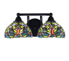 Paramount 2 Light Bath Bar In Matte Black Finish With 7" Kaleidoscope Art Glass (3422-MB-9905)