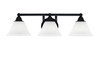 Paramount 3 Light Bath Bar In Matte Black Finish With 7" White Muslin Glass (3423-MB-311)