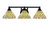 Paramount 3 Light Bath Bar In Matte Black Finish With 7" Starlight Art Glass (3423-MB-9415)