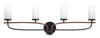 Monterey 4 Light Bath Bar In Matte Black & Painted Wood-look Metal Finish With 2.5" White Muslin Glass (2914-MBWG-801)