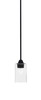 Paramount 1 Light Mini Pendant In Matte Black Finish With 4" Clear Bubble Glass (3401-MB-530)