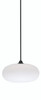 Paramount 1 Light Mini Pendant In Matte Black Finish With 13" White Muslin Glass (3401-MB-216)