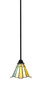Paramount 1 Light Mini Pendant In Matte Black Finish With 7" Sequoia Art Glass (3401-MB-9335)