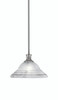 Stem Pendant With Hang Straight Swivel Shown In Brushed Nickel Finish With 12" White Alabaster Swirl Glass (76-BN-5931)