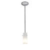 Cylinder Brushed Steel LED Pendant (28030-3R-BS/OPL)