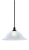 Stem Pendant With Hang Straight Swivel Shown In Matte Black Finish With 20" White Marble Glass  (76-MB-53815)