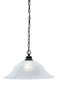 Chain Hung Pendant Shown In Matte Black Finish With 20" White Marble Glass  (92-MB-53815)