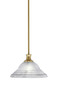 Stem Pendant With Hang Straight Swivel Shown In New Age Brass Finish With 12" White Alabaster Swirl Glass (76-NAB-5931)