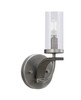 Monterey 1 Light Wall Sconce Shown In Graphite & Painted Distressed Wood-look Metal Finish With 2.5" Clear Bubble Glass (2911-GPDW-800)