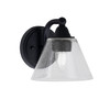 Paramount 1 Light Wall Sconce In Matte Black Finish With 7" Clear Bubble Glass (3421-MB-302)