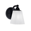 Paramount 1 Light Wall Sconce In Matte Black Finish With 4.5" White Muslin Glass (3421-MB-460)