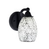 Paramount 1 Light Wall Sconce In Matte Black Finish With 5" Black Fusion Glass (3421-MB-4165)