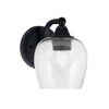 Paramount 1 Light Wall Sconce In Matte Black Finish With 6" Smoke Bubble Glass (3421-MB-4812)