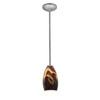 Champagne Brushed Steel LED Pendant (28012-3R-BS/ICA)
