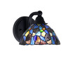 Paramount 1 Light Wall Sconce In Matte Black Finish With 7" Blue Mosaic Art Glass (3421-MB-9955)