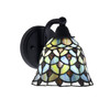 Paramount 1 Light Wall Sconce In Matte Black Finish With 7" Crescent Art Glass  (3421-MB-9965)