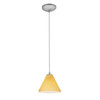 Martini Brushed Steel LED Pendant (28004-4C-BS/AMB)