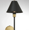 Savoy House 1-Light Wall Sconce in Black with Natural Brass Accents (M90070BNB)
