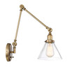 Drake 1-Light Adjustable Wall Sconce in Warm Brass (9-9131CP-1-322)