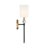 Tivoli 1-Light Wall Sconce in Matte Black with Warm Brass (9-1888-1-143)